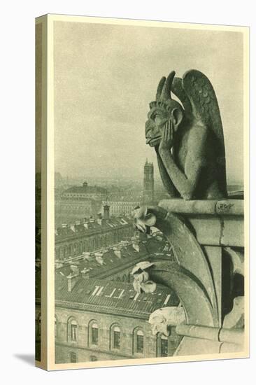 Gargoyle on Notre Dame, Paris-null-Stretched Canvas