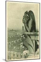 Gargoyle on Notre Dame, Paris-null-Mounted Art Print