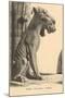 Gargoyle on Notre Dame, Paris-null-Mounted Art Print