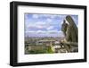 Gargoyle on the roof of Notre Dame cathedral looks out over Paris, France.-Tom Haseltine-Framed Photographic Print