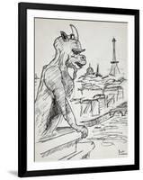 Gargoyle on top of Notre Dame-Richard Lawrence-Framed Photographic Print