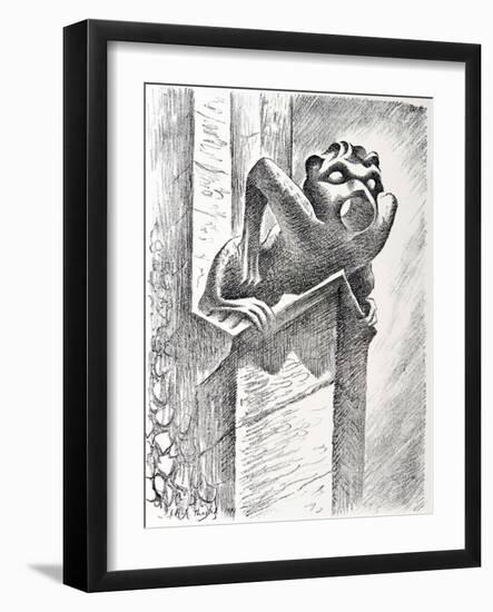 Gargoyle, Thaxted Church, c.1951-Isabel Alexander-Framed Giclee Print