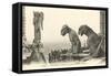 Gargoyles and Angel of Justice-null-Framed Stretched Canvas