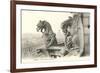 Gargoyles at Notre Dame, Paris-null-Framed Premium Giclee Print