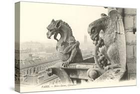 Gargoyles at Notre Dame, Paris-null-Stretched Canvas