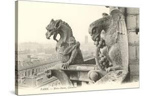 Gargoyles at Notre Dame, Paris-null-Stretched Canvas