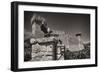 Gargoyles On A Castle Wall-George Oze-Framed Photographic Print