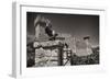 Gargoyles On A Castle Wall-George Oze-Framed Photographic Print