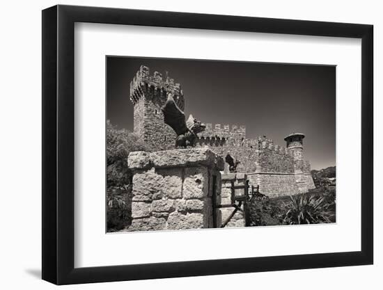 Gargoyles On A Castle Wall-George Oze-Framed Premium Photographic Print
