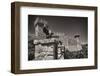 Gargoyles On A Castle Wall-George Oze-Framed Photographic Print