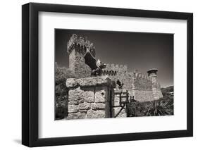 Gargoyles On A Castle Wall-George Oze-Framed Photographic Print