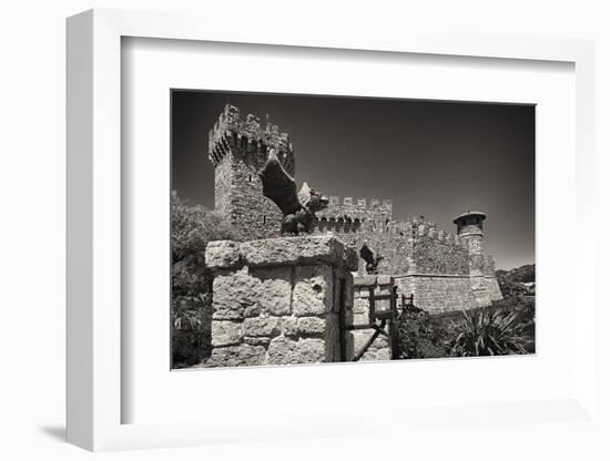 Gargoyles On A Castle Wall-George Oze-Framed Photographic Print