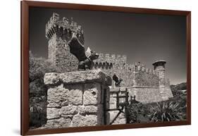 Gargoyles On A Castle Wall-George Oze-Framed Photographic Print