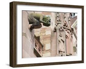 Gargoyles on Freiburg Cathedral, Freiburg, Baden-Wurttemberg, Germany, Europe, Europe-Christian Kober-Framed Photographic Print