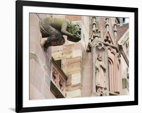 Gargoyles on Freiburg Cathedral, Freiburg, Baden-Wurttemberg, Germany, Europe, Europe-Christian Kober-Framed Photographic Print