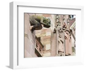 Gargoyles on Freiburg Cathedral, Freiburg, Baden-Wurttemberg, Germany, Europe, Europe-Christian Kober-Framed Photographic Print