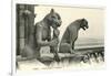 Gargoyles on Notre Dame-null-Framed Art Print