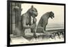 Gargoyles on Notre Dame-null-Framed Art Print