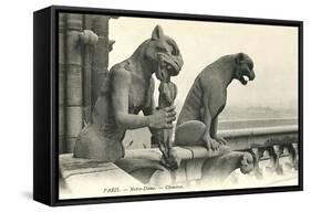 Gargoyles on Notre Dame-null-Framed Stretched Canvas