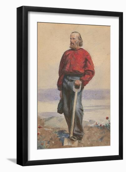 Garibaldi on Caprera, 1860-Arthur Boyd Houghton-Framed Giclee Print