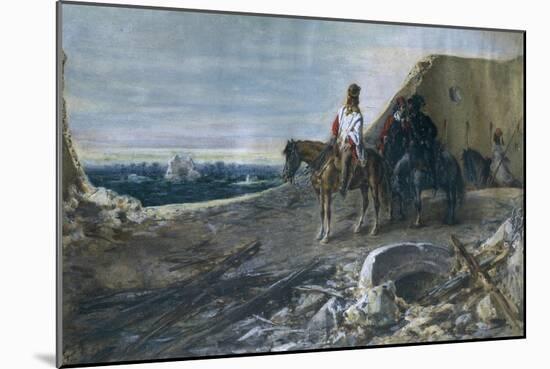 Garibaldi on Gianicolo, June 3, 1849-Girolamo Induno-Mounted Giclee Print