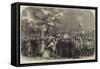 Garibaldi Receiving an Address at the Nine Elms Railway Station-null-Framed Stretched Canvas
