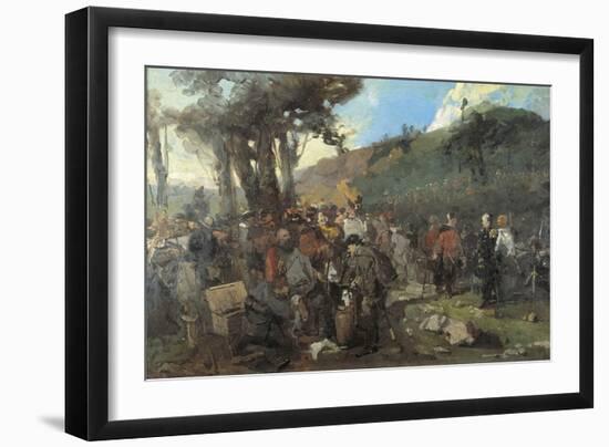 Garibaldi Wounded in Aspromontei-Girolamo Induno-Framed Giclee Print