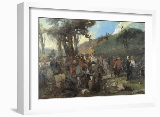 Garibaldi Wounded in Aspromontei-Girolamo Induno-Framed Giclee Print