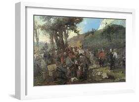 Garibaldi Wounded in Aspromontei-Girolamo Induno-Framed Giclee Print