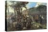 Garibaldi Wounded in Aspromontei-Girolamo Induno-Stretched Canvas