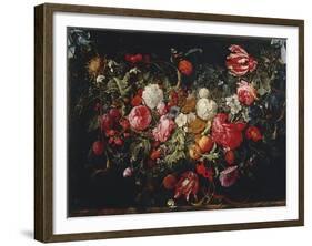 Garland of Flowers and Fruit-null-Framed Giclee Print