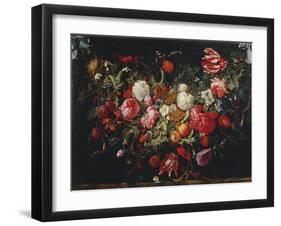 Garland of Flowers and Fruit-null-Framed Giclee Print