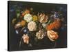 Garland of Flowers and Fruits, First Half of 17th Century-Jan Davidsz. de Heem-Stretched Canvas