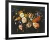 Garland of Flowers and Fruits, First Half of 17th Century-Jan Davidsz. de Heem-Framed Giclee Print