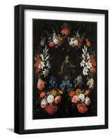 Garland of Flowers, Ca 1675-Abraham Mignon-Framed Giclee Print