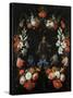 Garland of Flowers, Ca 1675-Abraham Mignon-Stretched Canvas