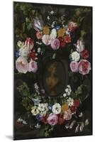 Garland of Flowers Surrounding a Bust of Flora-Jan Philip Van Thielen-Mounted Art Print