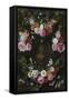 Garland of Flowers Surrounding a Bust of Flora-Jan Philip Van Thielen-Framed Stretched Canvas