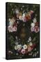 Garland of Flowers Surrounding a Bust of Flora-Jan Philip Van Thielen-Stretched Canvas