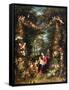 Garland of Flowers with Virgin and Child-Jan Brueghel and Hendrik van Balen-Framed Stretched Canvas