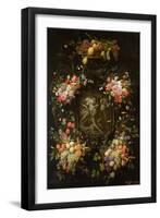 Garland of Fruit and Flowers with the Death of Adonis, 1652-Joris van Son and Erasmus Quellinus-Framed Giclee Print