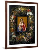 Garland with the Virgin and Child, Ca. 1621-Jan Brueghel the Elder-Framed Giclee Print