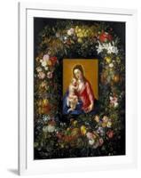 Garland with the Virgin and Child, Ca. 1621-Jan Brueghel the Elder-Framed Giclee Print