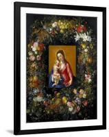 Garland with the Virgin and Child, Ca. 1621-Jan Brueghel the Elder-Framed Giclee Print