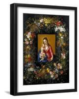 Garland with the Virgin and Child, Ca. 1621-Jan Brueghel the Elder-Framed Giclee Print