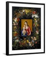 Garland with the Virgin and Child, Ca. 1621-Jan Brueghel the Elder-Framed Giclee Print