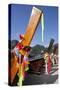 Garlands Decorating Long-Tail Boats, Koh Phi Phi, Krabi Province, Thailand, Southeast Asia, Asia-Stuart Black-Stretched Canvas