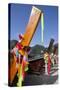 Garlands Decorating Long-Tail Boats, Koh Phi Phi, Krabi Province, Thailand, Southeast Asia, Asia-Stuart Black-Stretched Canvas
