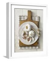 Garlic Bulbs and Cloves on a Plate-Stuart West-Framed Photographic Print