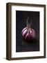 Garlic on Vintage Wooden Table-Mateusz Gzik-Framed Photographic Print